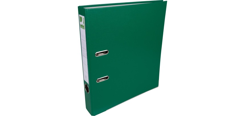 Q-CONNECT binder, for A4 size, cardboard covered with PP, with protective edge, 5 cm spine, green