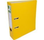 Q-CONNECT binder, for A4, cardboard covered with PP, with protective edge, 8 cm spine, yellow