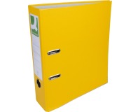Q-CONNECT ordner, voor ft A4, uit PP en papier, met beschermrand, rug van 8 cm, geel