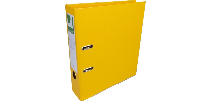 Q-CONNECT ordner, voor ft A4, volledig uit PP, rug van 8 cm, geel