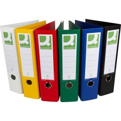 Q-CONNECT ordner, voor ft A4, volledig uit PP, rug van 8 cm, geassorteerde kleuren