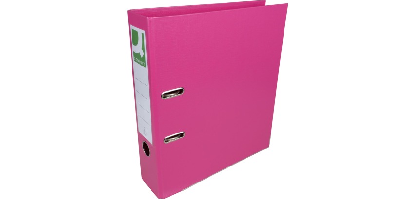 Q-CONNECT classeur, pour ft A4, entièrement en PP, dos de 8 cm, rose