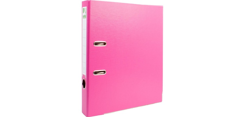 Q-CONNECT Ordner, für A4, komplett aus PP, Rücken 5 cm, rosa