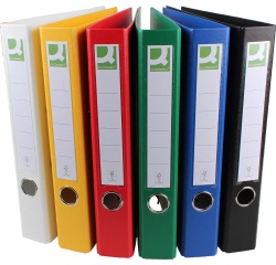 Q-CONNECT classeur, pour ft A4, entièrement en PP, dos de 5 cm, couleurs assorties