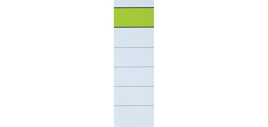 Q-CONNECT étiquettes de dos, autocollants, ft 6 x 19 cm, paquet de 10 pièces