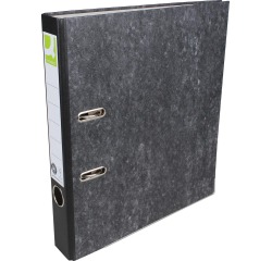Q-CONNECT classeur, pour ft A4, en carton, dos de 5 cm, marbré, noir