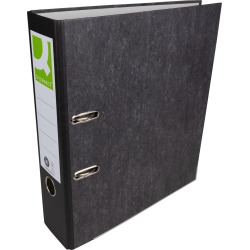 Q-CONNECT ordner, voor ft A4, uit karton, rug van 8 cm, gewolkt zwart