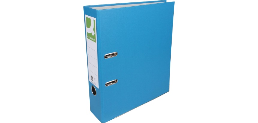 Q-CONNECT binder, for A4 size, cardboard covered with Recycolor plastic, 8 cm spine, blue
