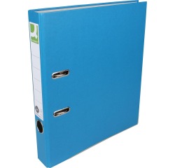 Q-CONNECT classeur, pour ft A4, en carton recouvert de Plastique Recycolor, dos de 5 cm, bleu