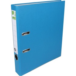 Q-CONNECT classeur, pour ft A4, en carton recouvert de Plastique Recycolor, dos de 5 cm, bleu