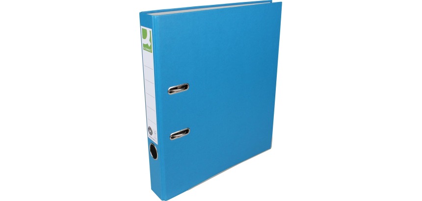 Q-CONNECT binder, for A4 size, cardboard covered with Recycolor Plastic, 5 cm spine, blue