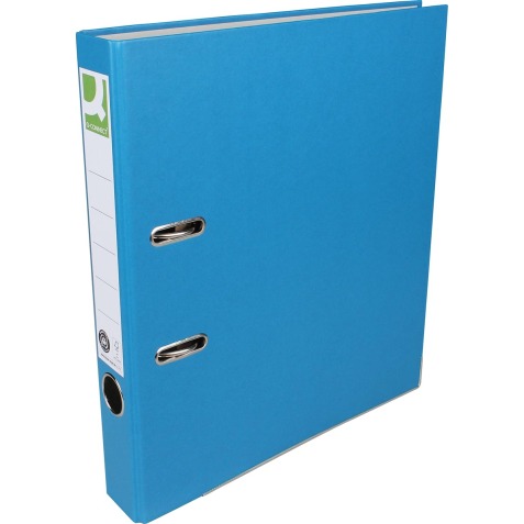 Q-CONNECT classeur, pour ft A4, en carton recouvert de Plastique Recycolor, dos de 5 cm, bleu
