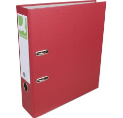 Q-CONNECT classeur, pour ft A4,en Recycolor papier, dos de 8 cm, bordeaux