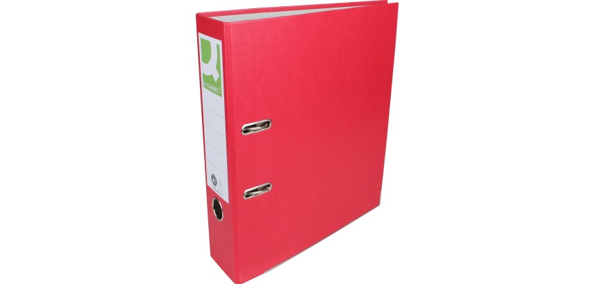 Q-CONNECT binder, for A4, made of Recycolor plastic-coated cardboard, spine 8 cm, red