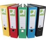 Q-CONNECT binder, for A4 size, in Recycolor paper, spine 8 cm, assorted colors