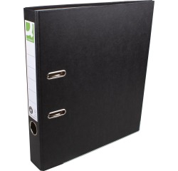Q-CONNECT classeur, pour ft A4, en carton recouvert de Plastique Recycolor, dos de 5 cm, noir