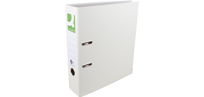 Q-CONNECT binder, for A4 size, in Recycolor paper, spine 8 cm, white