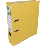 Q-CONNECT binder, for A4 size, cardboard covered with Recycolor Plastic, 8 cm spine, yellow