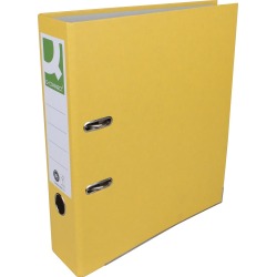 Q-CONNECT ordner, voor ft A4, uit Recycolor papier, rug van 8 cm, geel