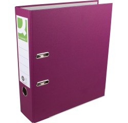 Q-CONNECT classeur, pour ft A4,en Recycolor papier, dos de 8 cm, pourpre
