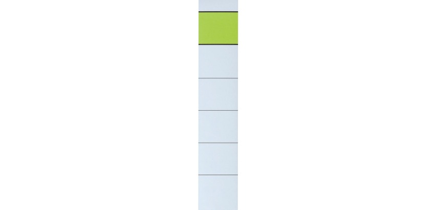 Q-CONNECT Rückenetiketten, selbstklebend, Format 3,6 x 19 cm, Packung mit 10 Stück