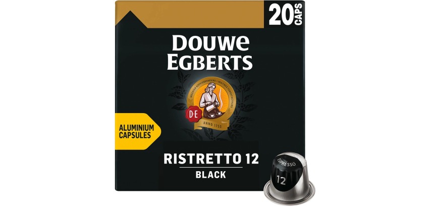 Douwe Egberts Espresso Black Kaffeekapseln, Packung mit 20 Stück