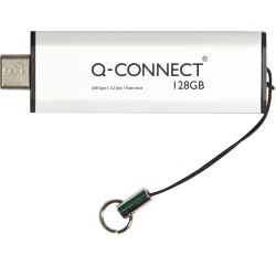 Q-CONNECT USB-C stick 3.2 Gen1, zilver, 128 GB