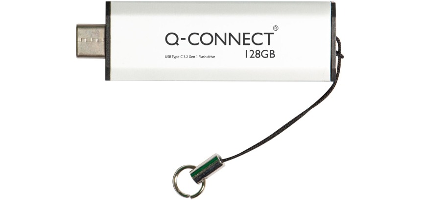 Q-CONNECT clé USB-C 3.2 Gen1, argent, 128 Go