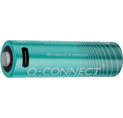 Q-CONNECT USB-C herlaadbare batterijen AA, blister van 4 stuks
