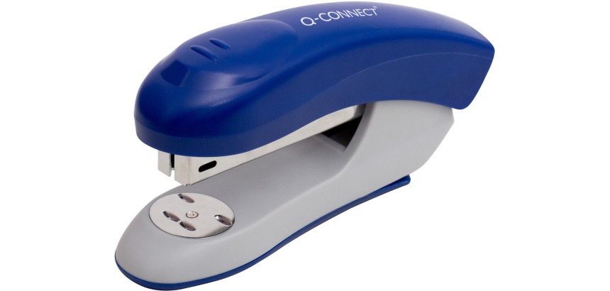 Q-CONNECT stapler, plastic, half strip, 20 sheets, blue