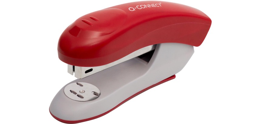 Q-CONNECT agrafeuse, plastique, half strip, 20 feuilles, rouge