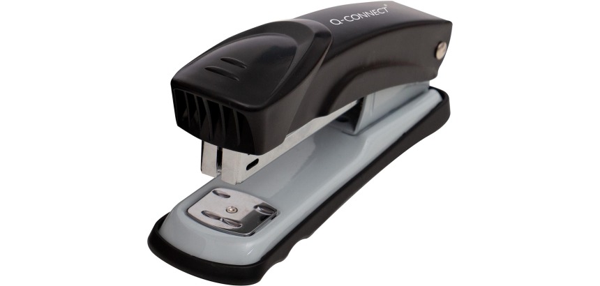 Q-CONNECT agrafeuse, métal, half strip, 25 feuilles, noir