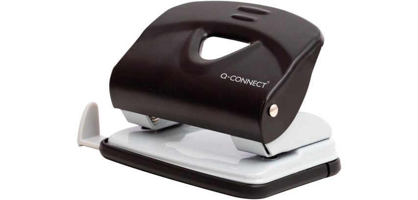 Q-CONNECT Leichter Locher, Metall, 20 Blatt, schwarz