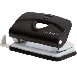 Q-CONNECT Light Duty perforator, metaal, 10 blad, zwart