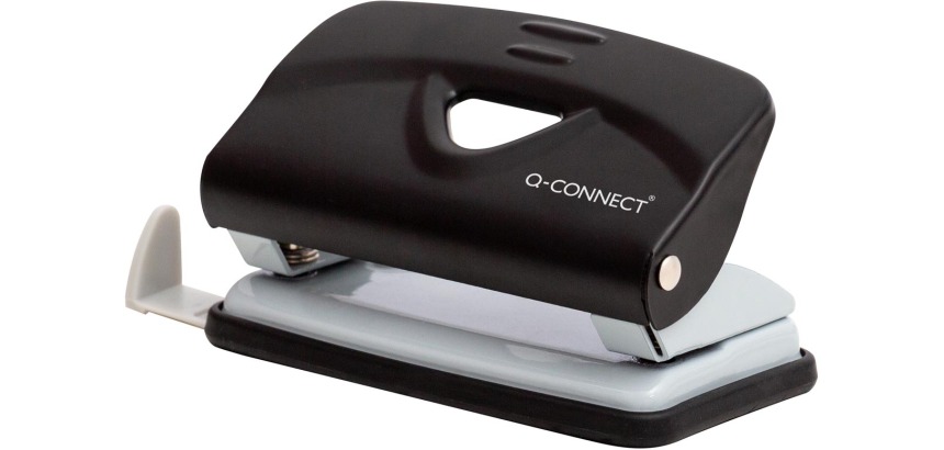 Q-CONNECT Light Duty perforateur, métal, 10 feuilles, noir
