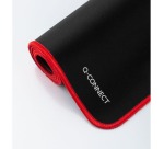 Q-CONNECT bureauonderlegger en muismat, ft 90 x 40 cm, zwart met rode rand