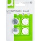 Q-CONNECT knoopcel, lithium, CR2025, blister van 4 stuks