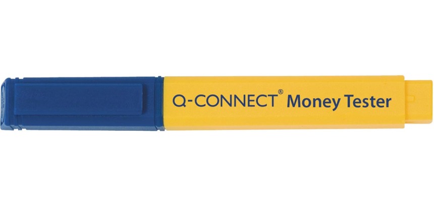 Q-CONNECT détecteur de faux billets, stylo, sous blister