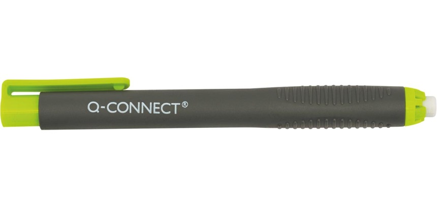 Q-CONNECT gum pen, zwart/groen