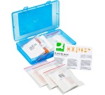 Q-CONNECT pleisters, assortiment van 100 stuks, in  hersluitbare plastic box