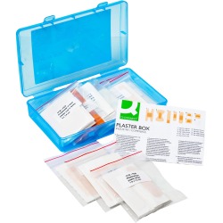 Q-CONNECT pansements, assortiment de 100 pièces, dans une boîte refermable en plastique