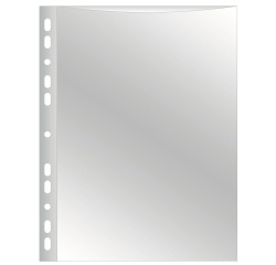 En_funda multitaladro q-connect din a4 100 mc cristal bolsa de 100 unidades