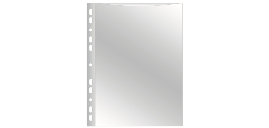 Q-CONNECT geperforeerde showtas A4 11-gaatsperforatie glashelder 100 micron