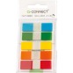 Q-CONNECT index mini, ft 12,5 x 45 mm, 5 x 20 onglets, couleurs assorties