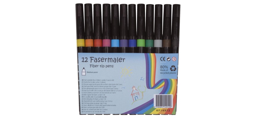 Q-CONNECT viltstift, geassorteerde kleuren, pak van 12 stuks
