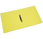 Q-CONNECT ringmap, PP, 2 ringen, 25 mm, transparant geel