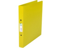 Q-CONNECT classeur à anneaux, PP, 2 anneaux, 25 mm,  jaune transparent