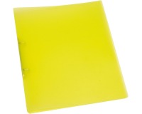 Q-CONNECT ringmap, PP, 2 ringen, 16 mm, transparant geel