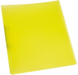 Q-CONNECT ringmap, PP, 2 ringen, 16 mm, transparant geel