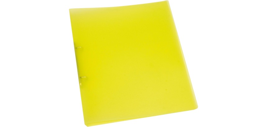 Q-CONNECT classeur à anneaux, PP, 2 anneaux, 16 mm,  jaune transparent